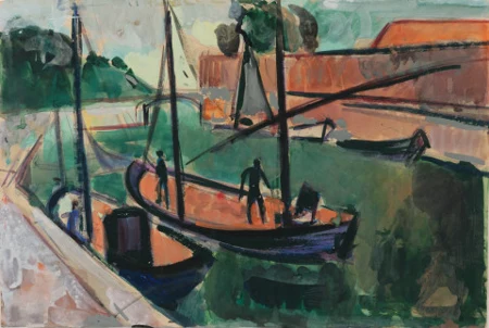 Schiffe in südlichem Hafen