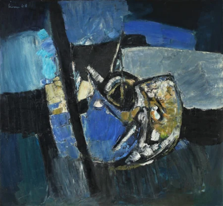 Komposition blau-schwarz, 1960