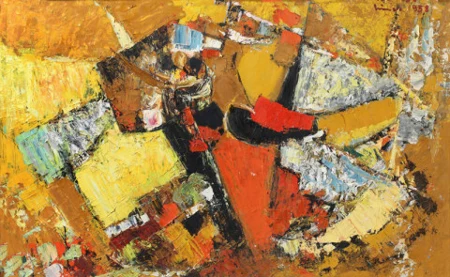 Komposition ocker-gelb-rot, 1958