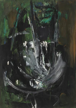 Komposition grün-schwarz-weiss, 1959