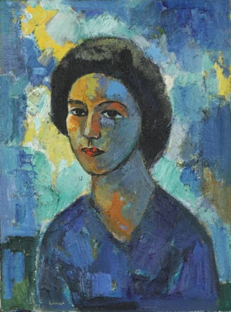 Damenbildnis in Blau