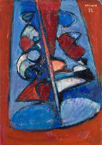Carl Liner junior — Komposition rot/blau", 1978