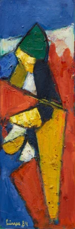 Komposition blau-rot-gelb-grün, 1984