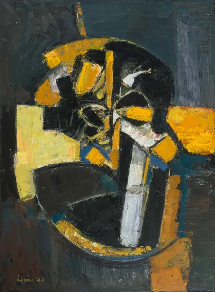 Carl Liner junior — Komposition schwarz/gelb", 1962