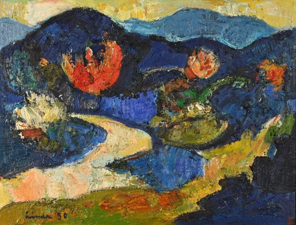 Carl Liner — Korsische Flusslandschaft, 1950