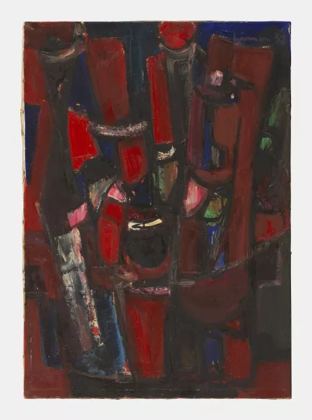 Carl Liner junior — Abstraction sur fond bleu