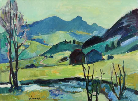 Hoher Kasten und Kamor, Blick aus dem Atelier