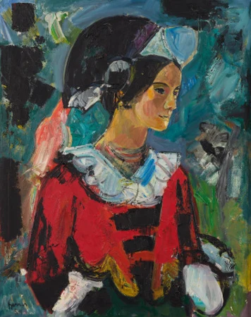 Appenzellerin in Tracht (Antonia Fässler), 1954