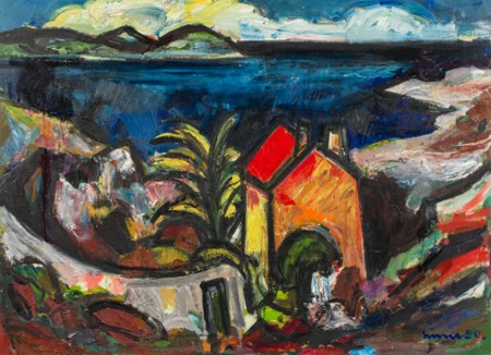 Korsische Landschaft, Bucht von Calvi, 1950