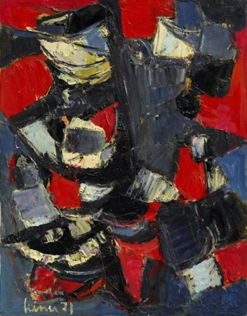 Komposition rot-weiss-schwarz, 1971