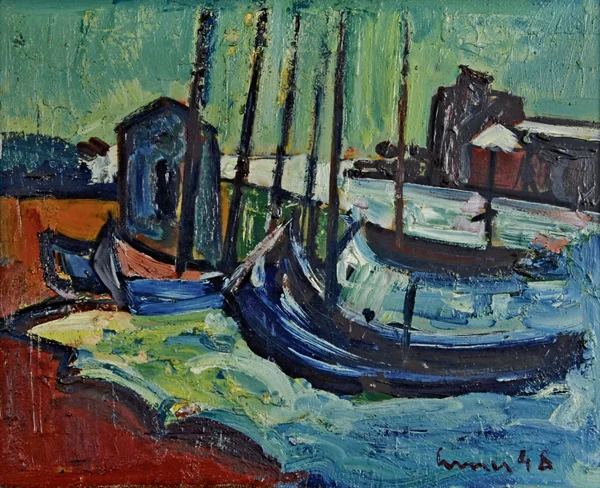 Carl Liner — Hafenszene, 1948