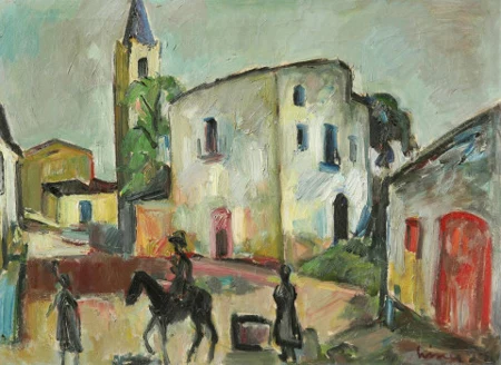 Dorfszene im Süden, 1954