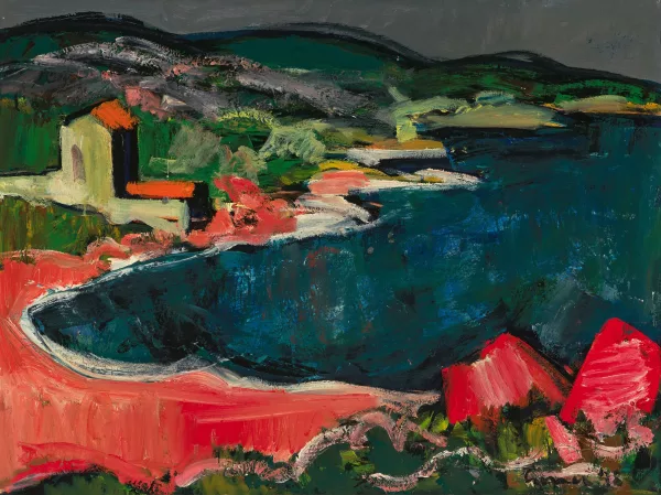 Carl Liner junior — Korsische Landschaft mit Bucht
