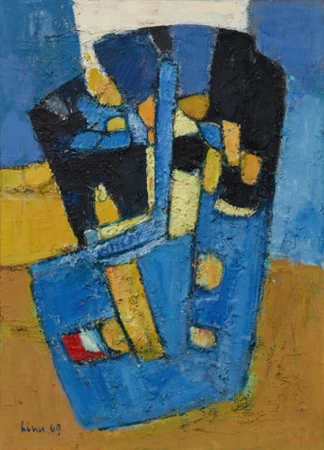 Komposition gelb-blau, 1969