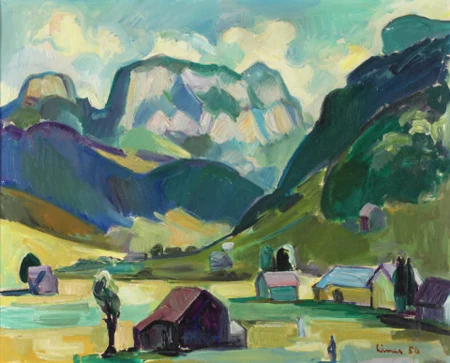 Schwendetal mit Ebenalp, 1956