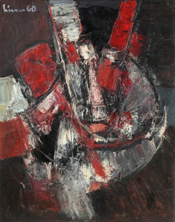 Komposition rot-weiss-schwarz, 1960