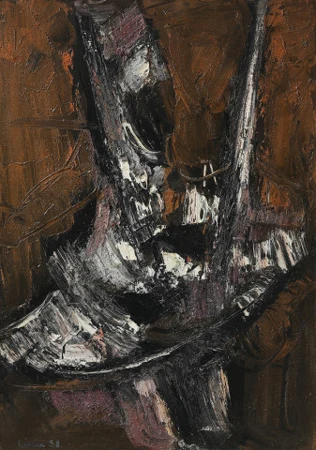 Komposition grau-ocker, 1958
