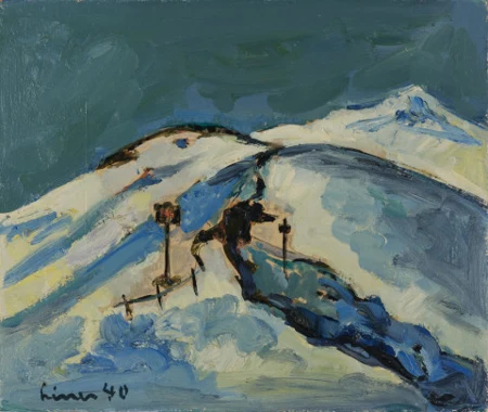 Verschneite Berggipfel, 1940