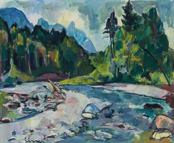 Carl Liner junior — Der Wissbach mit Blick auf den Alpstein