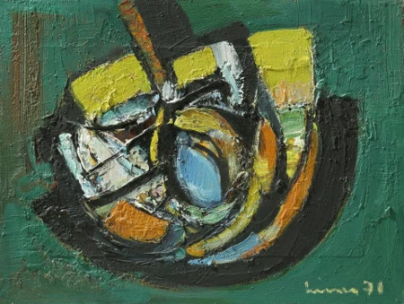 Komposition gelb-schwarz-grün, 1971