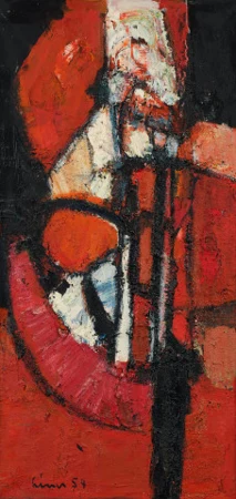 Komposition rot-weiss-schwarz, 1954