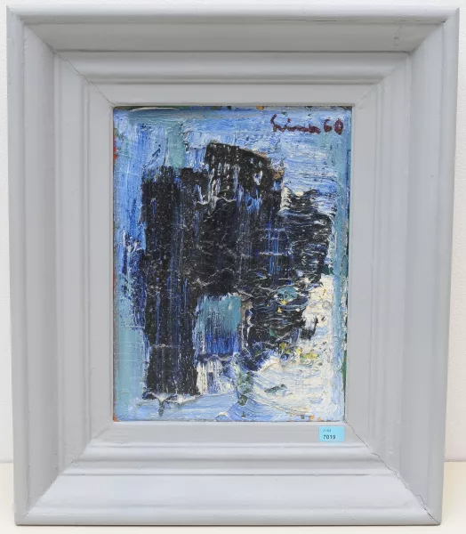 Carl Liner junior — Komposition Blau / Schwarz / Weiss, 1960