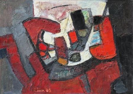 Komposition rot-grau-weiss, 1968