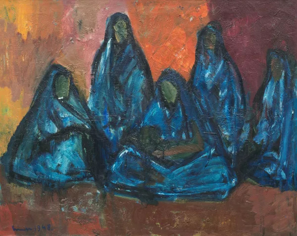 Carl Liner junior — Auf dem Boden sitzende Norafrikanerinnen, 1948
