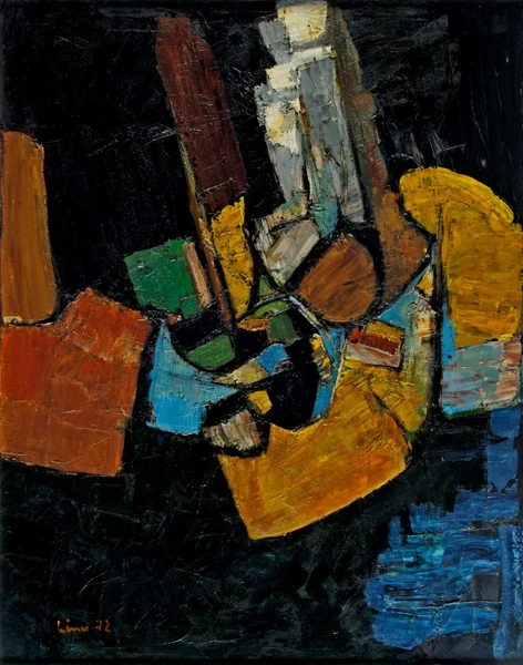 Carl Liner — Ocker-Grün-Rot, 1972