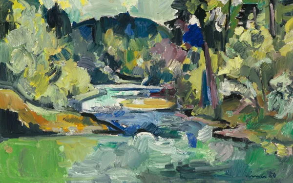 Carl Liner junior — Sommerliche Sitterlandschaft, 1950