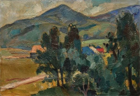 Appenzeller Landschaft mit Kamor, 1950