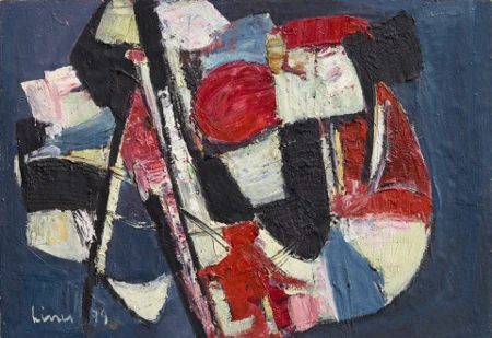 Komposition bordeaux-grau, 1979