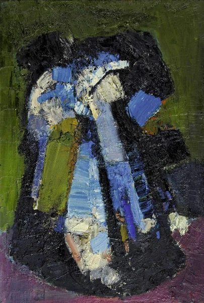Carl Liner — Komposition blau/schwarz/weiss, 1964