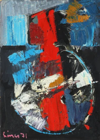 Komposition blau-rot-weiss, 1971