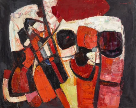 Komposition rot-schwarz-weiss, 1972