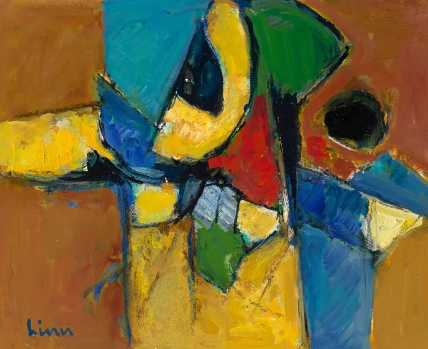 Carl Liner junior — Komposition gelb/ocker", 1975