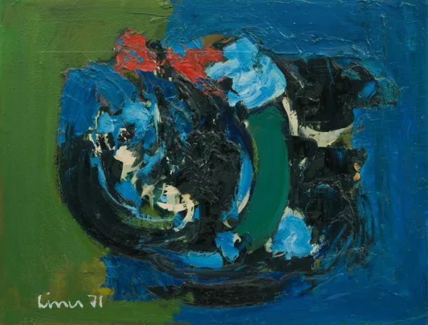 Carl Liner junior — Komposition Blau Grün Schwarz, 1971