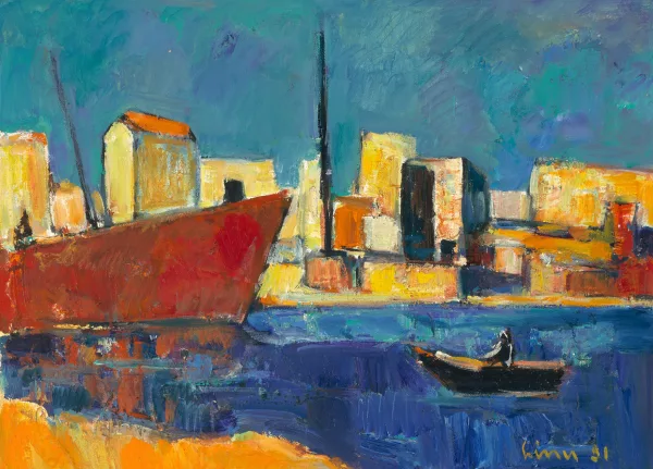 Carl Liner junior — Boote in korsichem Hafen, 1951