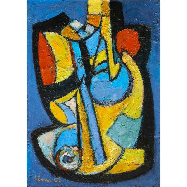 Carl Liner junior — ABSTRAKTION BLAU, GELB, ROT, 1962 ABSTRACTION BLUE, YELLOW, RED, 1962
