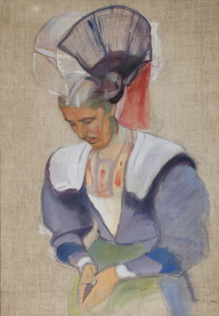 Appenzellerin in Tracht, Studie. 1921.