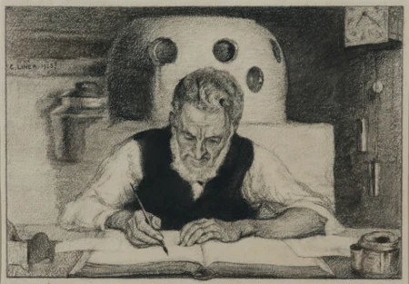 Schreibender Mann, 1925