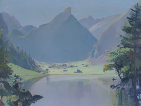 Der Seealpsee mit Rossmad und Säntis, 1935