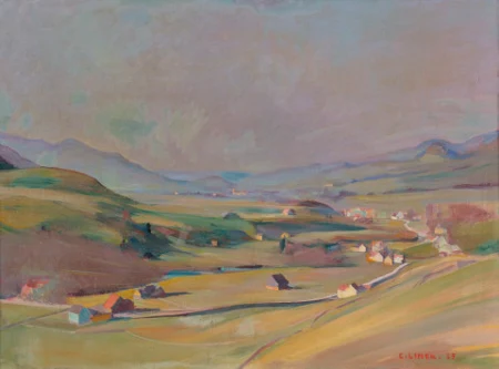 Blick aus dem Schwendetal über Steinegg Richtung Appenzell, 1935