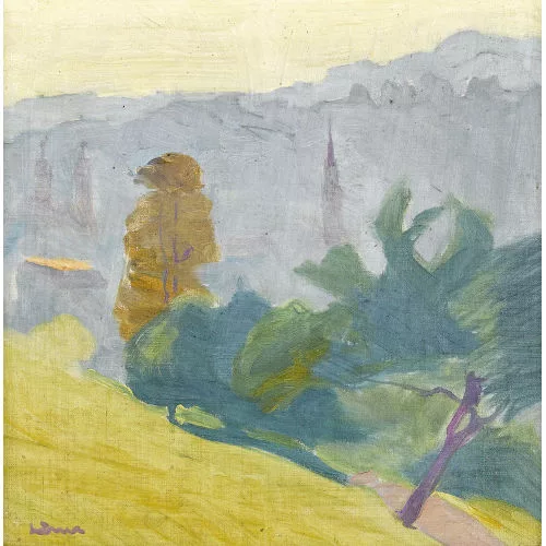 Carl Liner senior — Landschaft mit Blick auf St. Gallen.