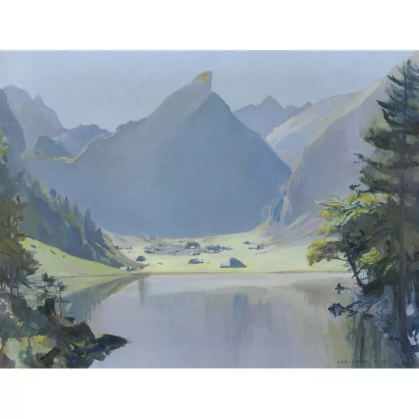 Carl Liner senior — Der Seealpsee mit Rossmad und Säntis.