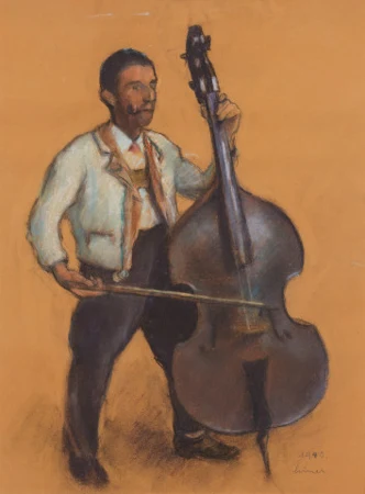 Bassgeigenspieler (Franzepp aus Appenzell), 1940