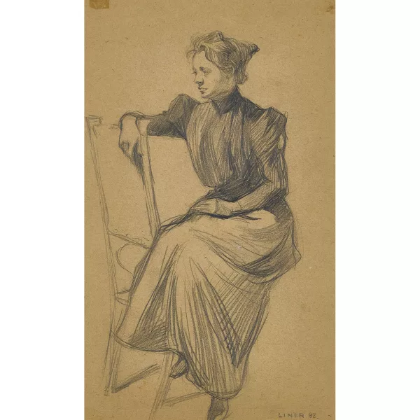 Carl Liner senior — Sitzende Frau.