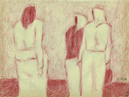 Drei Bäuerinnen im Gespräch, 1972