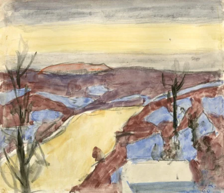 Blick auf den winterlichen Rhein