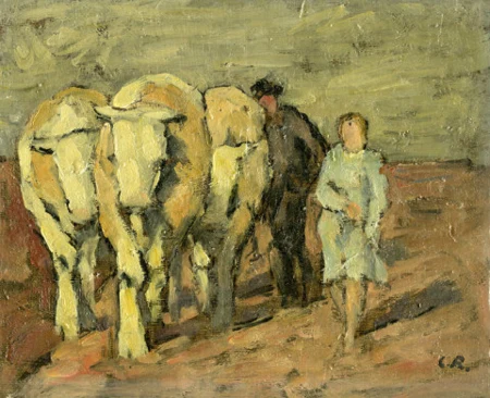 Beim Pflügen